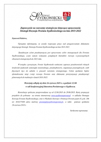 Zaproszenie na warsztaty strategiczne dotyczące opracowania Strategii Rozwoju Powiatu Szydłowieckiego na lata 2015-2022